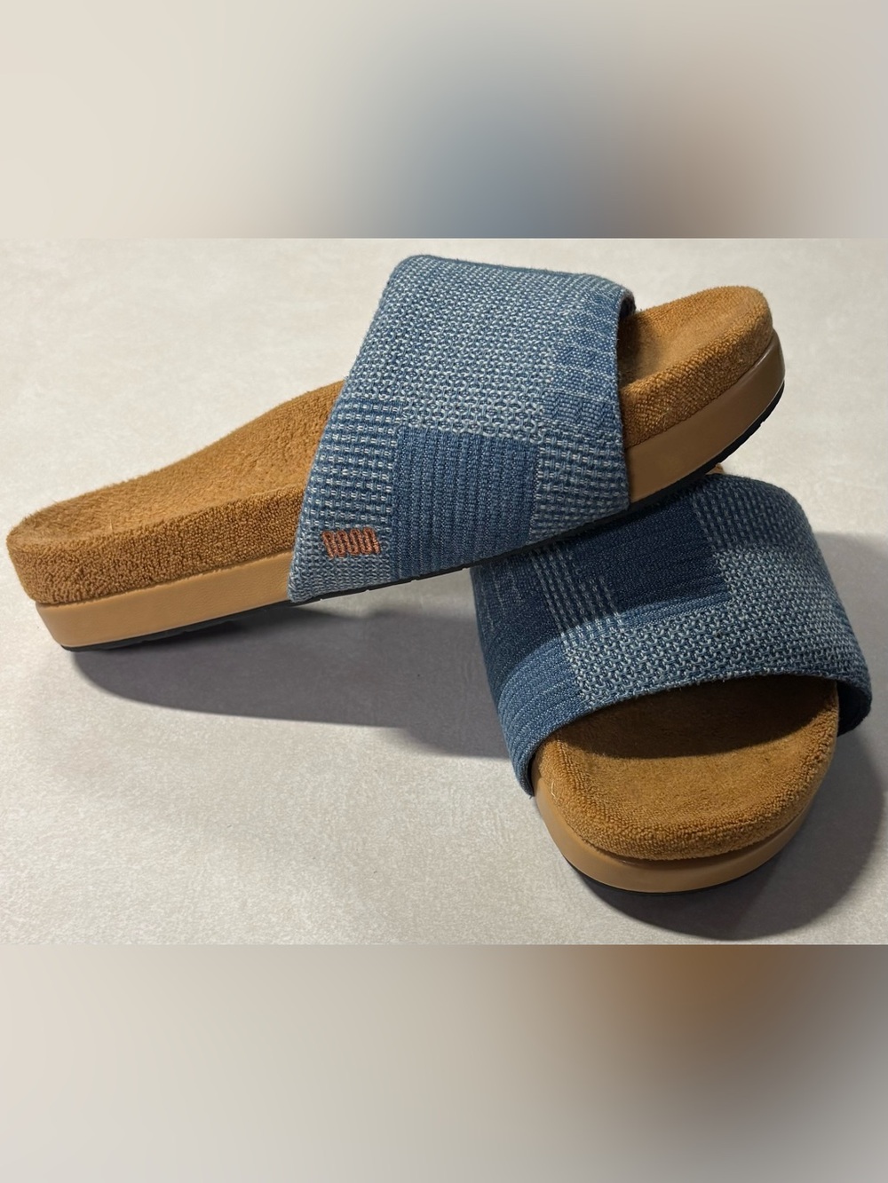 Commbi Patchwork Slide in Indigo  size 8